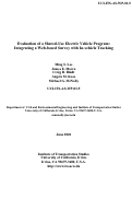 Cover page: Evaluation of a Shared-Use Electric Vehicle Program: Integrating a Web-Based Survey with In-Vehicle Tracking