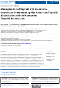 Cover page: Management of thyroid eye disease: a Consensus Statement by the American Thyroid Association and the European Thyroid Association