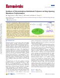 Cover page: Synthesis of Polyisobutylene Bottlebrush Polymers via Ring-Opening Metathesis Polymerization