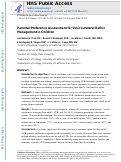 Cover page: Parental Preference Assessment for Vesicoureteral Reflux Management in Children