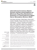 Cover page: International Consensus Based Review and Recommendations for Minimum Reporting Standards in Research on Transcutaneous Vagus Nerve Stimulation (Version 2020).