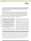 Cover page: The genome of the stress-tolerant wild tomato species Solanum pennellii