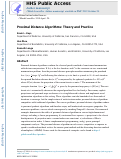 Cover page: Proximal Distance Algorithms: Theory and Practice.