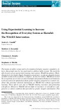 Cover page: Using Experiential Learning to Increase the Recognition of Everyday Sexism as Harmful: The WAGES Intervention