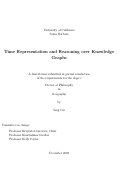 Cover page: Time Representation and Reasoning over Knowledge Graphs