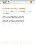 Cover page: Measurement of the inelastic proton–proton cross-section at √s=7 TeV with the ATLAS detector