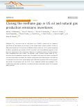 Cover page: Closing the methane gap in US oil and natural gas production emissions inventories