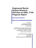 Cover page: Engineered Barrier System Research Activities at LBNL: FY20 Progress Report