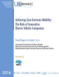 Cover page: Achieving Zero-Emission Mobility: The Role of Innovative Electric Vehicle Companies
