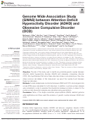 Cover page: Genome Wide Association Study (GWAS) between Attention Deficit Hyperactivity Disorder (ADHD) and Obsessive Compulsive Disorder (OCD)
