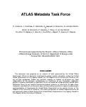 Cover page: ATLAS Metadata Task Force