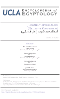 Cover page: Judgment after Death (Negative Confession)