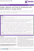 Cover page: Height, adiposity and body fat distribution and breast density in young women