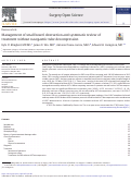 Cover page: Management of small bowel obstruction and systematic review of treatment without nasogastric tube decompression