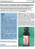Cover page: Review of the use of gentian violet in dermatology practice