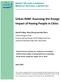 Cover page: Urban RAM: Assessing the Energy Impact of Having People in Cities