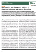 Cover page: New insights into the genetic etiology of Alzheimer’s disease and related dementias