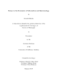 Cover page: Essays in the Economics of Information and Epistemology