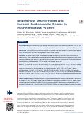 Cover page: Endogenous Sex Hormones and Incident&nbsp;Cardiovascular Disease in Post-Menopausal Women