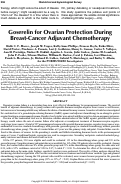 Cover page: Goserelin for Ovarian Protection During Breast-Cancer Adjuvant Chemotherapy