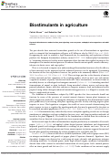 Cover page: Biostimulants in agriculture