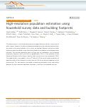 Cover page: High-resolution population estimation using household survey data and building footprints.