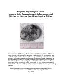 Cover page: Proyecto Arqueológico Taraco Informe de las Excavaciones de la Temporada del 2004 en los Sitios de Kumi Kipa, Sonaji y Chiripa
