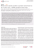 Cover page: Breast-cancer-specific mortality in patients treated based on the 21-gene assay: a SEER population-based study