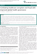 Cover page: Combating healthcare corruption and fraud with improved global health governance