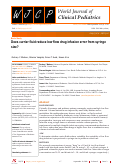 Cover page: Does carrier fluid reduce low flow drug infusion error from syringe size?