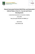 Cover page: Shared Automated Vehicle (SAV) Pilots and Automated Vehicle Policy