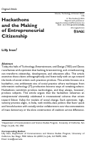 Cover page: Hackathons and the Making of Entrepreneurial Citizenship