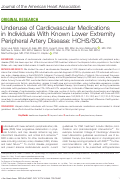 Cover page: Underuse of Cardiovascular Medications in Individuals With Known Lower Extremity Peripheral Artery Disease: HCHS/SOL