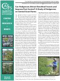 Cover page: Can Hedgerows Attract Beneficial Insects and Improve Pest Control? A Study of Hedgerows on Central Coast Farms