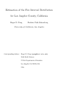 Cover page: Estimation of the Fire Interval Distribution for Los Angeles County, California