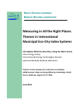 Cover page: Measuring in All the Right Places: Themes in International Municipal Eco-City Index Systems
