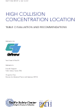 Cover page: High Collision Concentration Location: Table C Evaluation and Recommendations