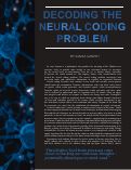 Cover page: Decoding the Neural Coding Problem