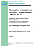 Cover page: A Comparison of Iron and Steel Production Energy Intensity in China and the U.S