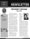 Cover page: President's Message May 2010