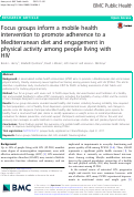 Cover page: Focus groups inform a mobile health intervention to promote adherence to a Mediterranean diet and engagement in physical activity among people living with HIV