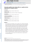 Cover page: Education amplifies brain atrophy effect on cognitive decline: implications for cognitive reserve