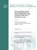 Cover page: Water and Energy Wasted During Residential Shower Events: Findings from a Pilot Field Study of Hot Water Distribution Systems