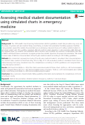 Cover page: Assessing medical student documentation using simulated charts in emergency medicine