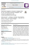 Cover page: Functional magnetic resonance imaging data for the association between polygenic risk scores for neuroticism and reward-punishment processing