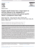 Cover page: Surgeon-specific factors have a larger impact on decision-making for the management of proximal humerus fractures than patient-specific factors: a prospective cohort study.