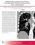 Cover page: Multidisciplinary Approach to Chronic Thromboembolic Pulmonary Hypertension: Role of Radiologists.