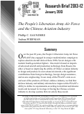 Cover page: The People's Liberation Army Air Force and the Chinese Aviation Industry