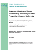 Cover page: Analysis and Practices of Energy Benchmarking for Industry from the
Perspective of Systems Engineering