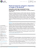 Cover page: Reduced signal for polygenic adaptation of height in UK Biobank